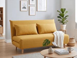 Musztardowa rozkładana sofa SPIKE II