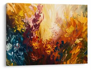 Obraz - Abstrakcyjny obraz kwiatów (70x50 cm)