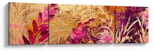 Obraz - Abstrakcyjny obraz kwiatów II. (170x50 cm)
