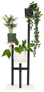 Uniwersalny stojak na kwiaty kwietnik na 3 doniczki 3-poziomowy PEAK (Biały)