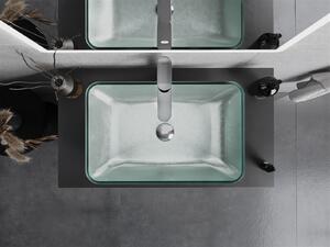 Mexen Megan szklana umywalka nablatowa 56 x 36 cm, srebrna - 24135611