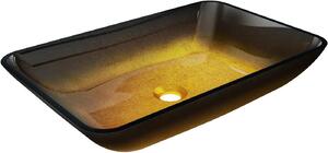 Mexen Megan szklana umywalka nablatowa 56 x 36 cm, złota ciemna - 24135651