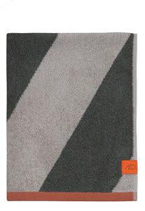 Ręcznik z bawełny organicznej frotte w kolorze khaki 50x90 cm Diagonal – Mette Ditmer Denmark