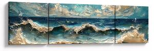 Obraz - Malowanie morza (170x50 cm)