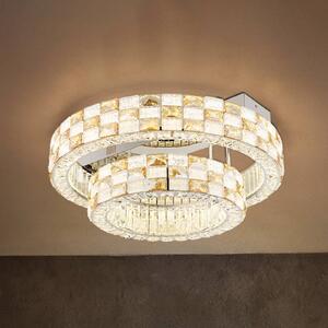 Globo Lampa sufitowa Lidia, możliwość ściemniania, kremowy / amber, salon / jadalnia, szkło