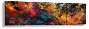 Obraz - Abstrakcja kolorów II. (170x50 cm)