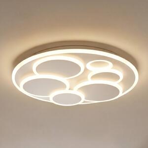 FISCHER & HONSEL Lampa sufitowa LED Dots, możliwość ściemniania, biały / opal, salon / jadalnia, metal, nowoczesny