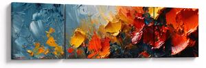 Obraz - Abstrakcyjny obraz kwiatów III. (170x50 cm)