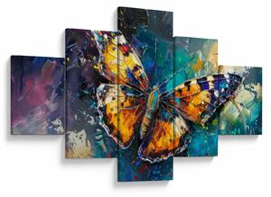 Obraz - Motyl, obraz olejny (125x70 cm)