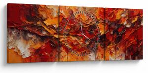 Obraz - Abstrakcja (z zegarem) (90x30 cm)