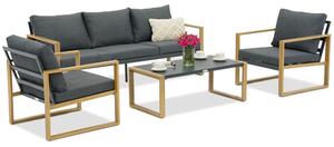Komplet aluminiowych mebli ogrodowych Belluno Garden Point antracyt