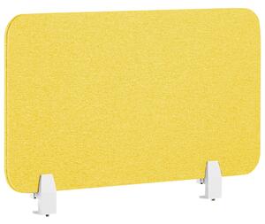 Przegroda na biurko dźwiękochłonna tapicerowana 72 x 40 cm żółta Wally Beliani