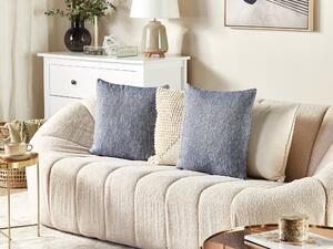 Zestaw 2 poduszek dekoracyjnych w jodełkę szary na sofę do salonu Lupine Beliani