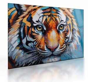 Obraz na szkle - Widok tygrysa, obraz (70x50 cm)