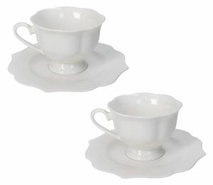 Białe filiżanki zestaw 2 szt. new bone china 170 ml Queen – Brandani
