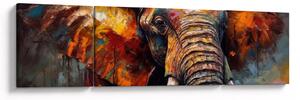 Obraz - Malowanie słonia (170x50 cm)