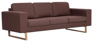 Elegancka trzyosobowa sofa brązowaF2-M30