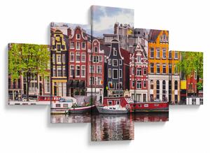 Obraz - Amsterdam, domy tańca (125x70 cm)