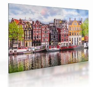 Obraz na szkle - Amsterdam, domy tańca (70x50 cm)