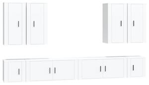 8-częściowy zestaw szafek telewizyjnych, biały