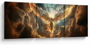 Obraz - Mitologia anielska (z zegarem) (90x30 cm)