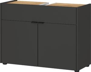 Szafka pod umywalkę Grafit/Dąb Navarra, 80 cm