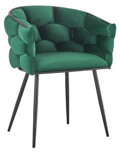 MebleMWM Krzesło tapicerowane AYA zielony welur