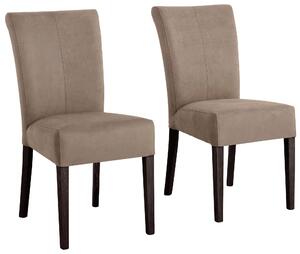 Eleganckie krzesła Queen w kolorze taupe - 2 sztuki