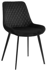 Krzesło tapicerowane NORA velvet czarny