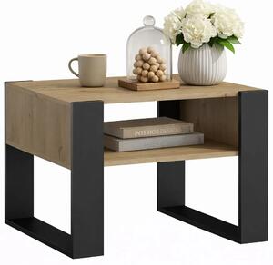 Stolik Kawowy Nowoczesny Dąb Artisan+Czarny S4-W75