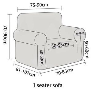 Elastyczny pokrowiec na fotel Magic clean ciemnobrązowy, 75 - 95 cm