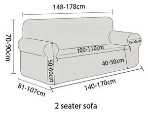 Pokrowiec elastyczny na fotel 2-osobowy Flora, 145 - 185 cm, 145 - 185 cm