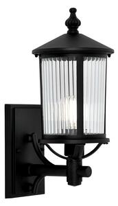 Czarna lampa ścienna zewnętrzna elewacyjna - A449-Dixa