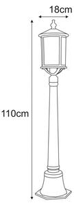 Czarna niska lampa stojąca ogrodowa - A443-Olva
