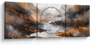 Obraz - Malowanie górskich krajobrazów (z zegarem) (90x30 cm)