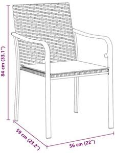 Zestaw Mebli Ogrodowych Komplet Jadalniany 5-Częściowy Rattan Na Taras Balkon Ogród