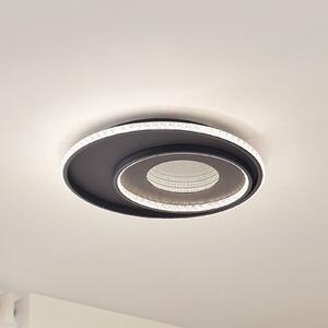 Lampa sufitowa LED Inessa Lindby, możliwość ściemniania, czarny, salon / jadalnia, metal, nowoczesny