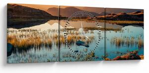 Obraz - Lac Guichard (z zegarem) (90x30 cm)
