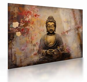 Obraz na szkle - Budda, malarstwo (70x50 cm)