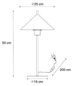 Designerska lampa stołowa czarna - Triangolo Oswietlenie wewnetrzne
