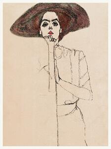 Reprodukcja Brunette Woman, Egon Schiele