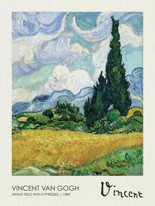 Reprodukcja Wheatfield with Cypresses 1889, Vincent van Gogh