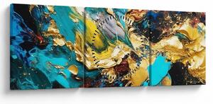 Obraz - Teksturowany obraz olejny (z zegarem) (90x30 cm)