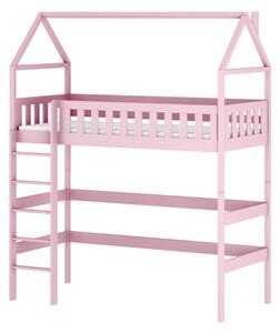 OTYLIA 80x160 różowe łóżko piętrowe antresola Lano Meble