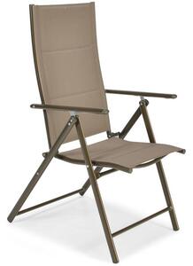 Krzesło ogrodowe składane aluminiowe MODENA - Brązowe