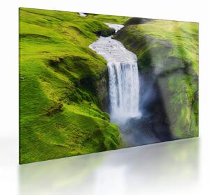 Obraz na szkle - Wodospad Skogafoss (70x50 cm)