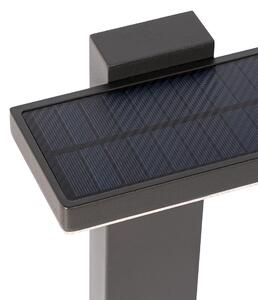 Zewnetrzna Słupek zewnętrzny ciemnoszary 80 cm z diodą LED i światłem mijania na energię słoneczną - Sunnie Oswietlenie zewnetrzne