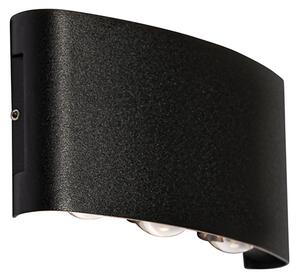 Zewnetrzna Zewnętrzny Kinkiet / Lampa scienna czarny z 6-punktowymi diodami LED IP54 - Silly Oswietlenie zewnetrzne