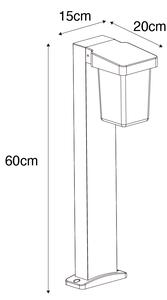 Zewnetrzna Nowoczesna stojąca lampa zewnętrzna czarna 60 cm IP54 - Chimay Oswietlenie zewnetrzne