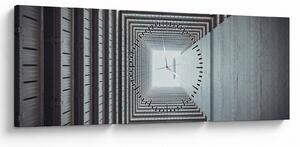 Obraz - Widok z wnętrza budynku (z zegarem) (90x30 cm)